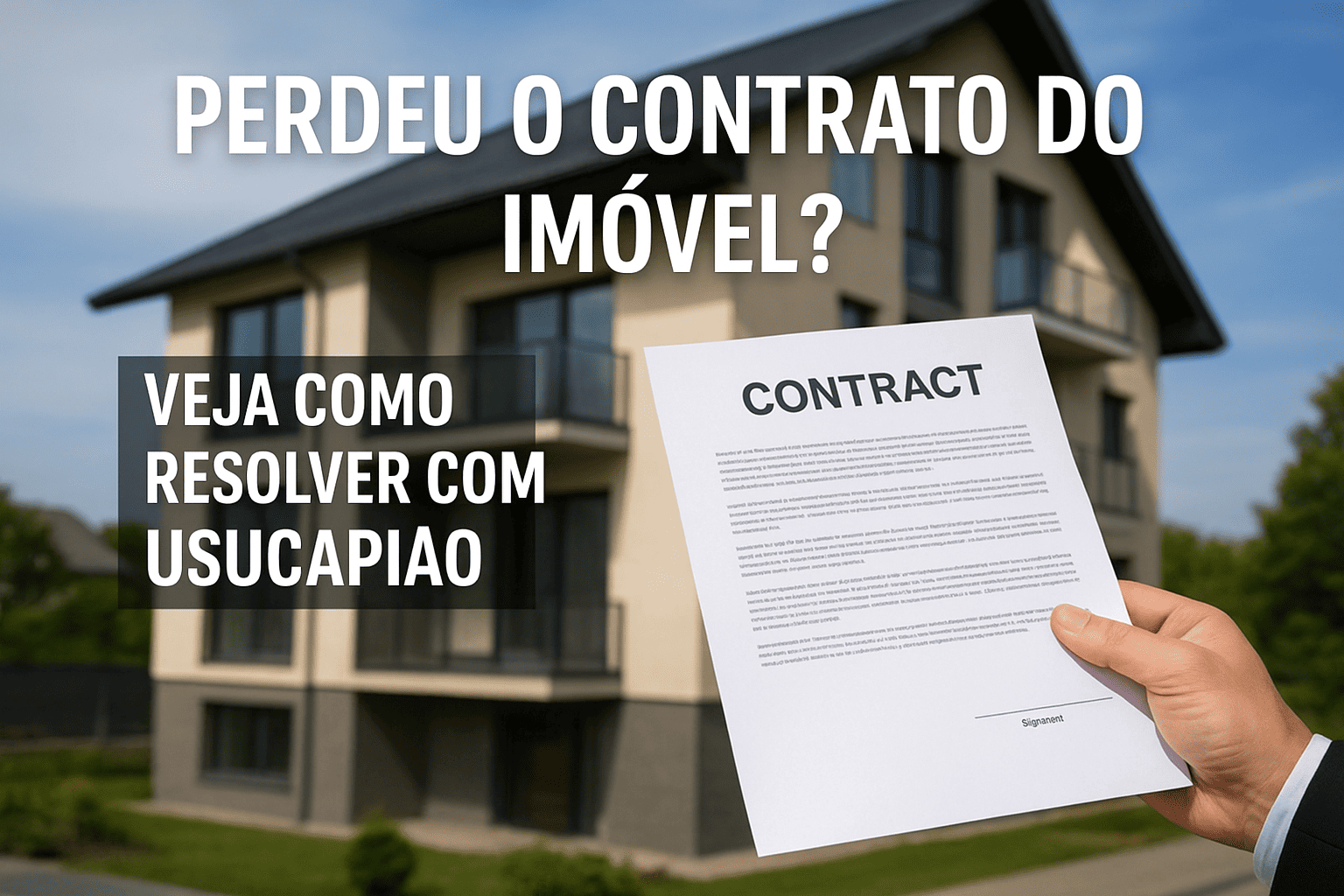 Perdeu o contrato do imóvel? Veja como resolver com usucapião - Bonfante e Lemos Advogados Associados - Advogado Cascavel - PR
